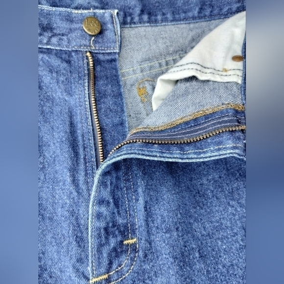Vintage 80s Lee Women's Size 11 Mom Jeans Blue 100% Cotton Denim 28x34 Made USA - Picture 6 of 9